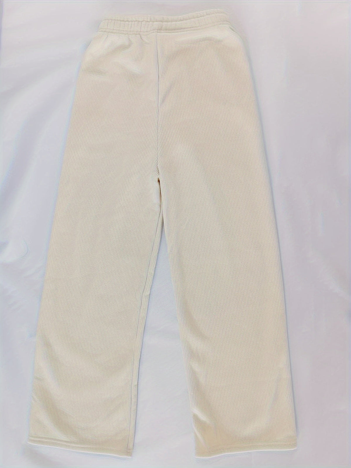 Wide Leg Lined Pants with Soft Inner Lining and Elastic Waistband