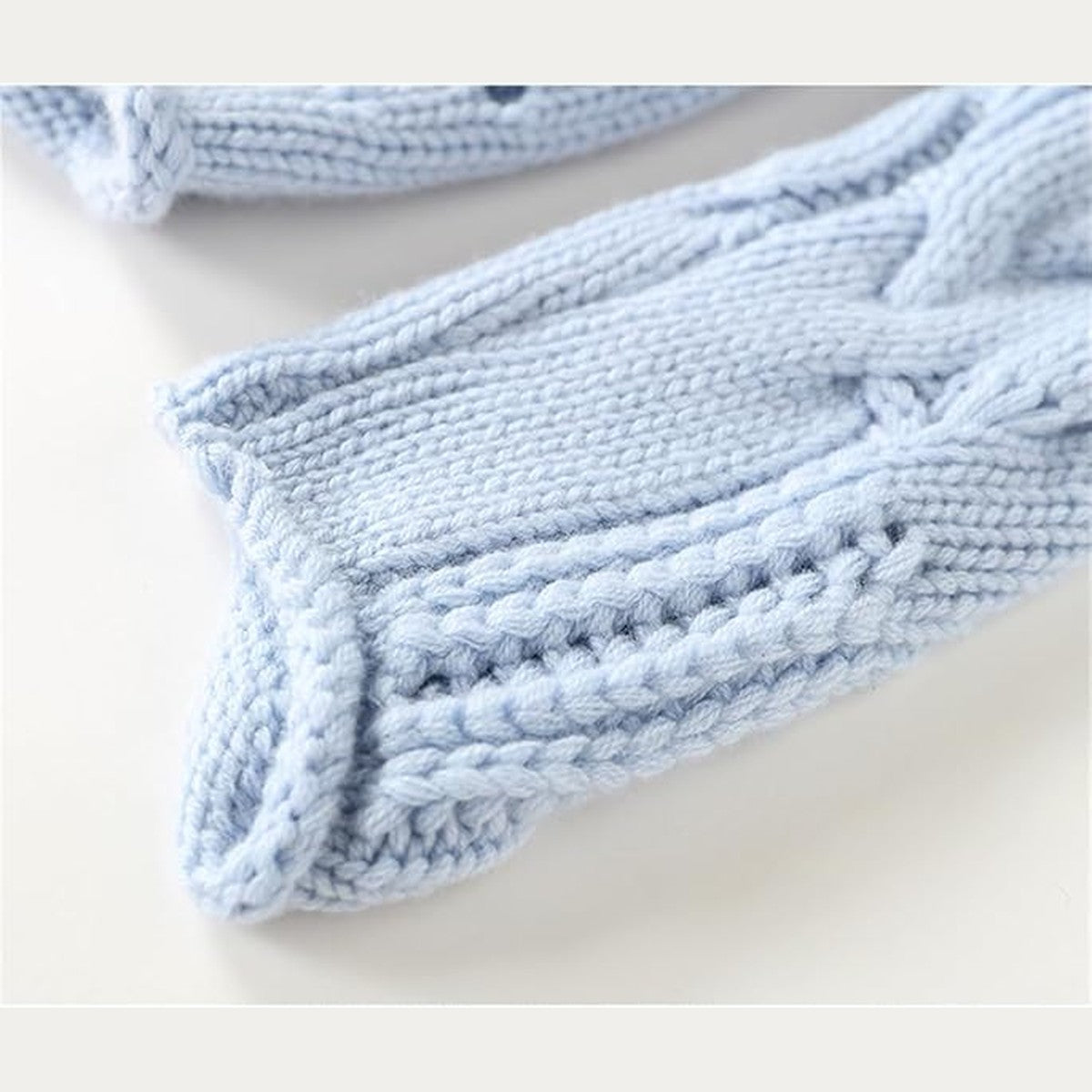 Long Sleeve Cable Knit Pullover Sweater with Ribbed Quarter Zip Collar