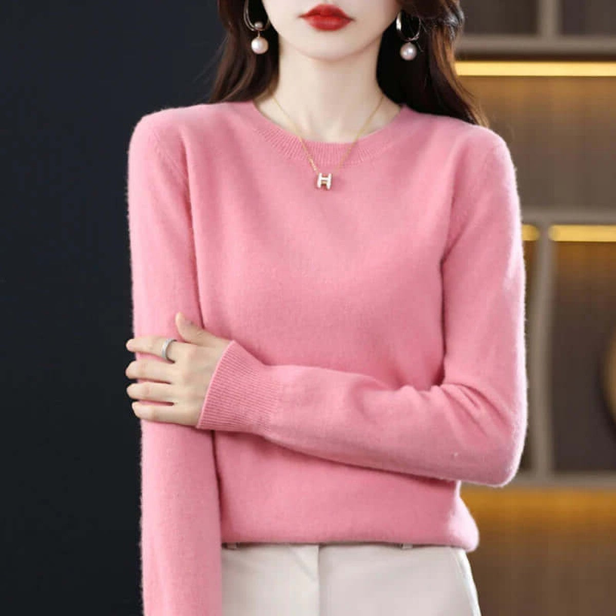 Womens Ribbed Turtleneck Knit Pullover Sweater with Long Sleeves and High Neck