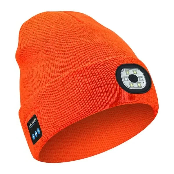 Wireless LED Beanie with Bluetooth Audio and Three Light Modes