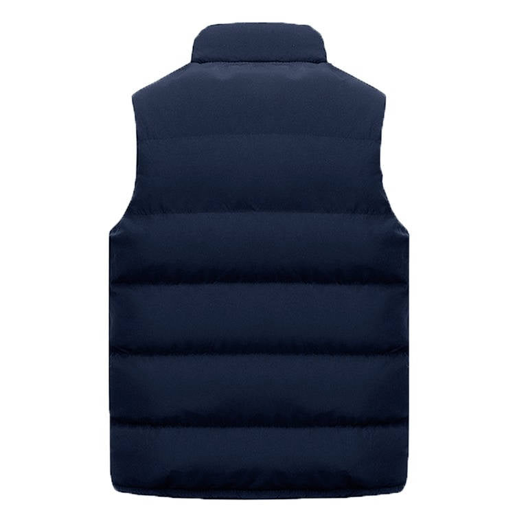 Sleeveless Puffer Vest with Stand Up Collar and Water Repellent Fabric for Men