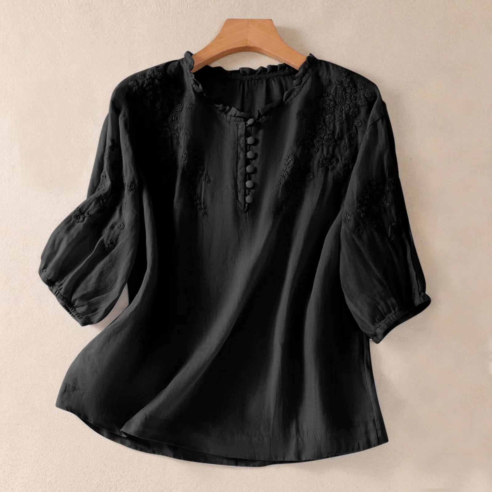 Floral Button Front Blouse, Stylish Women’s Casual Shirt for Daily Fashion