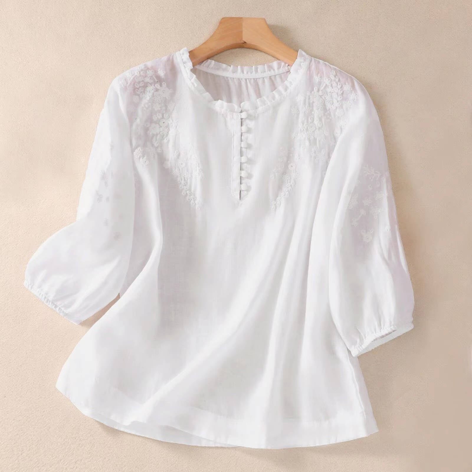Floral Button Front Blouse, Stylish Women’s Casual Shirt for Daily Fashion