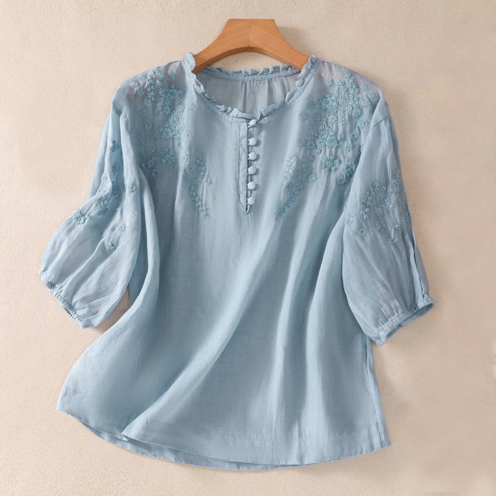 Floral Button Front Blouse, Stylish Women’s Casual Shirt for Daily Fashion