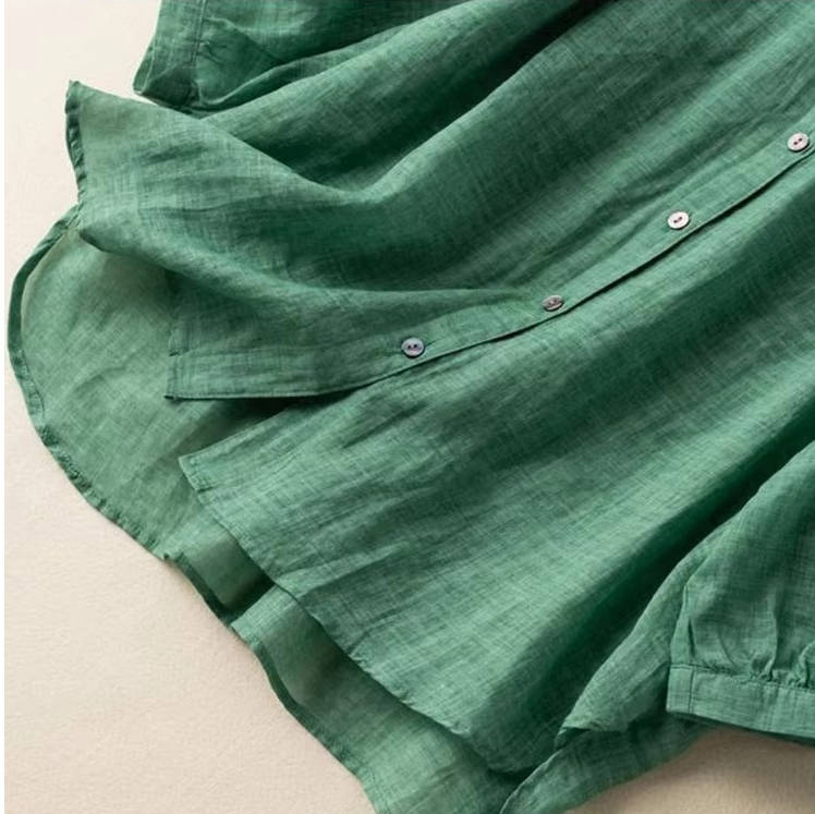 Vintage Button Detail Blouse, Stylish Women’s Casual Top for Daily Fashion