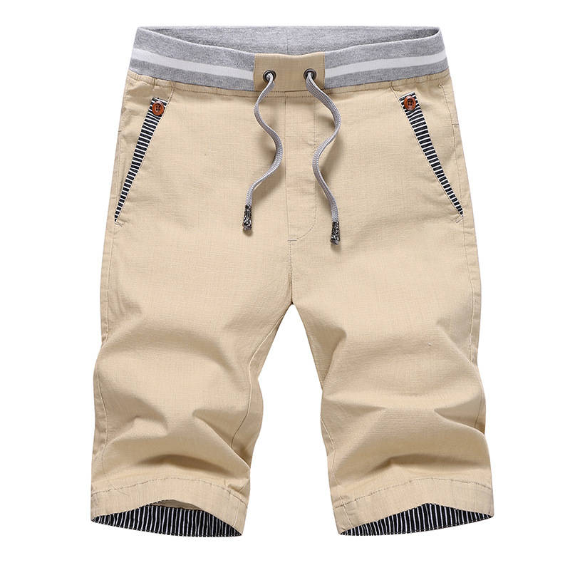 Men's Casual Beach Shorts, Drawstring Summer Swim Trunks, Lightweight Elastic Waistboard Shorts with Pockets