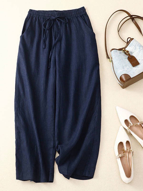 Womens Relaxed Drawstring Pants, Comfortable Casual Pants for Daily Comfort and Style