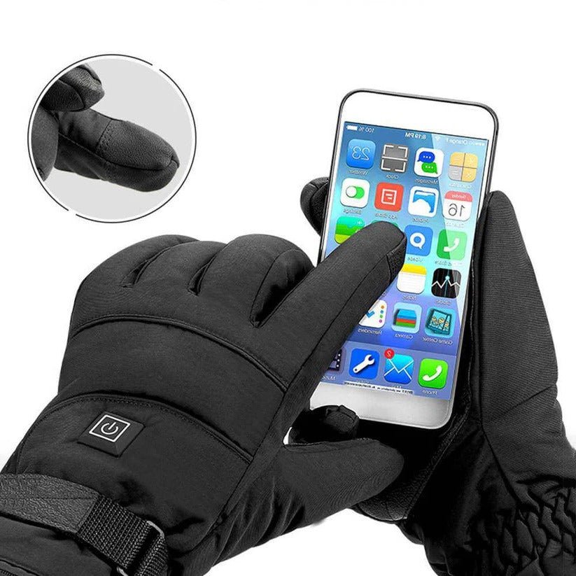 Touchscreen Heated Gloves with 3 Heat Settings and Wind Protection