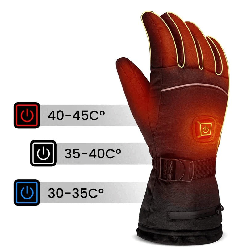 Touchscreen Heated Gloves with 3 Heat Settings and Wind Protection