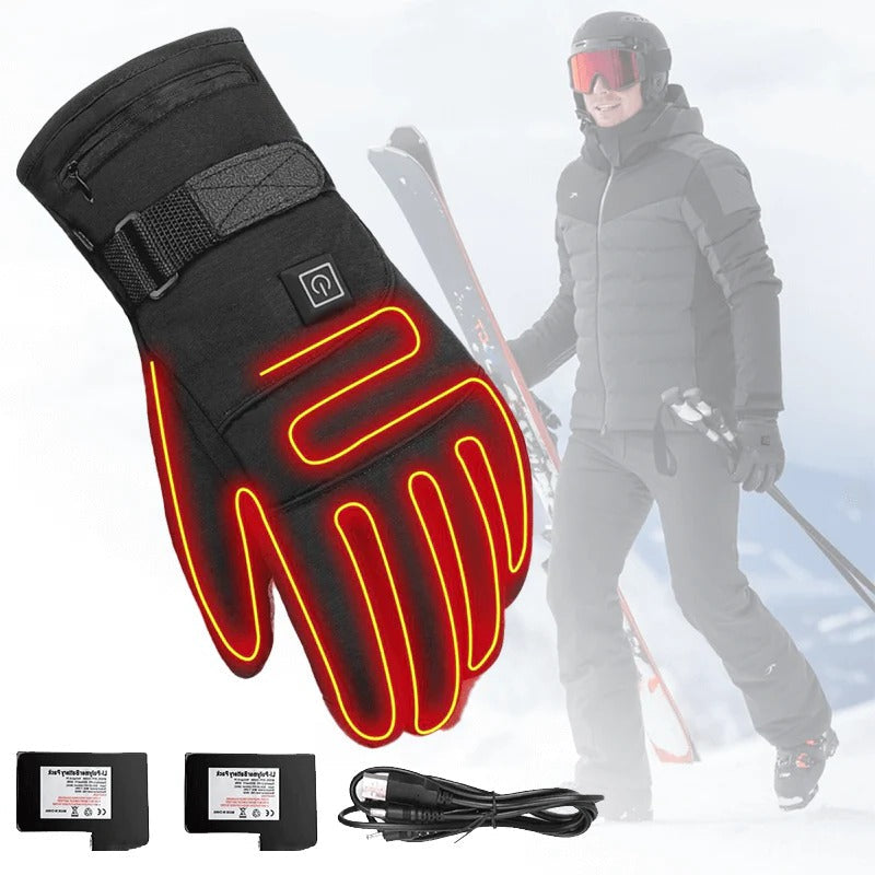Touchscreen Heated Gloves with 3 Heat Settings and Wind Protection