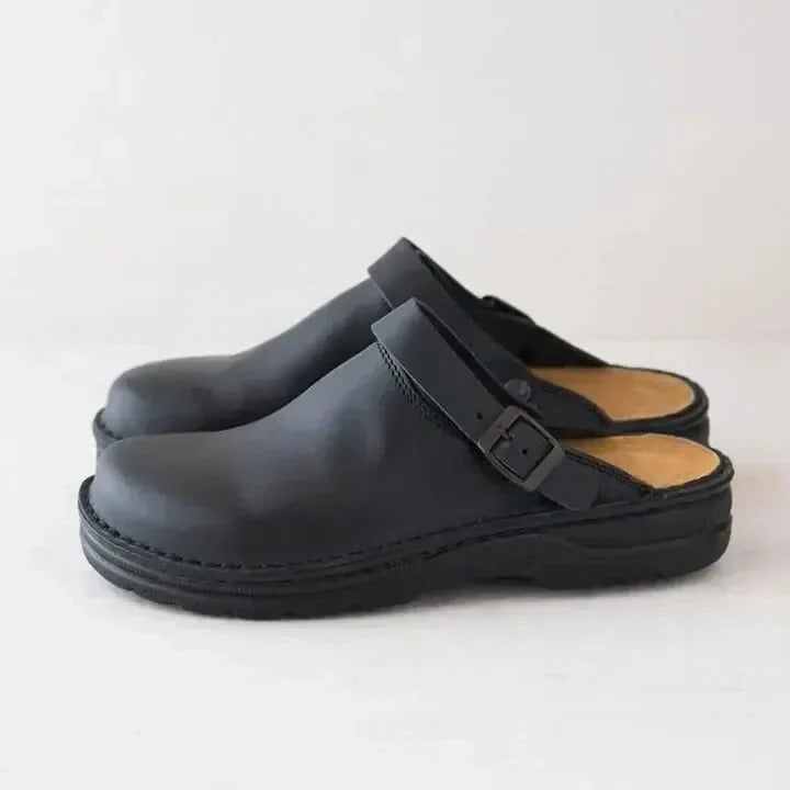 Mens Open Heel Clogs with Non-Slip Sole and Arch Support