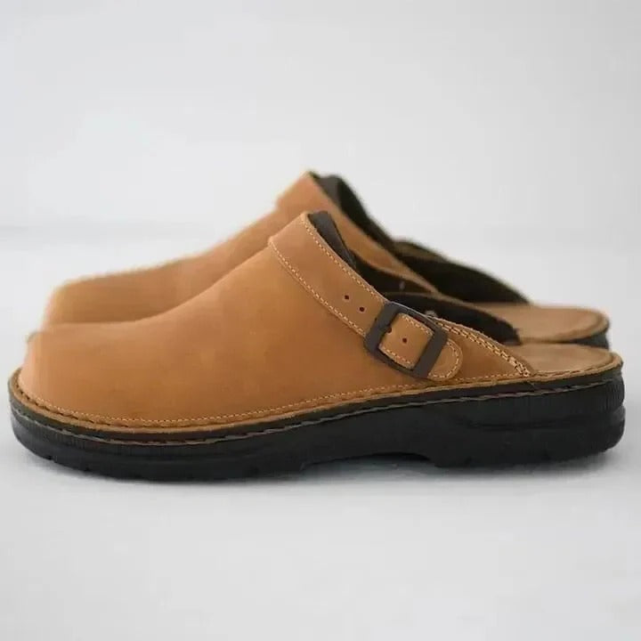 Mens Open Heel Clogs with Non-Slip Sole and Arch Support