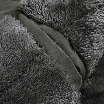 Insulated Winter Jacket with Adjustable Hood and Zippered Pockets