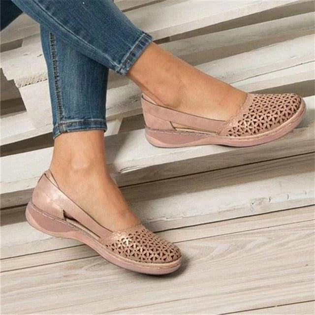 Women's Slip-On Flats with Expandable Toe Box and Cushioned Insole