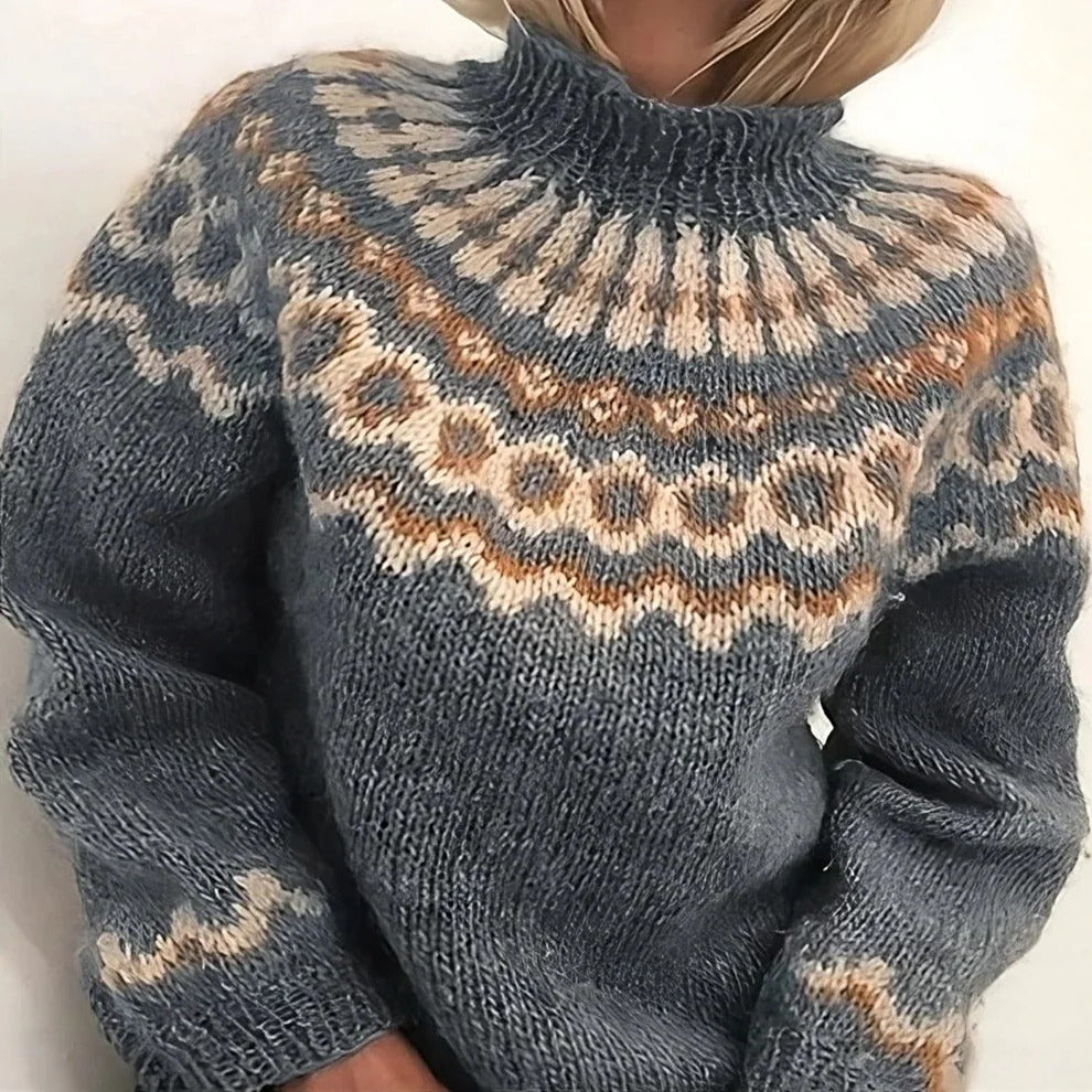 Wool Turtleneck Sweater with Dual Fiber Insulation and Breathable Temperature Control