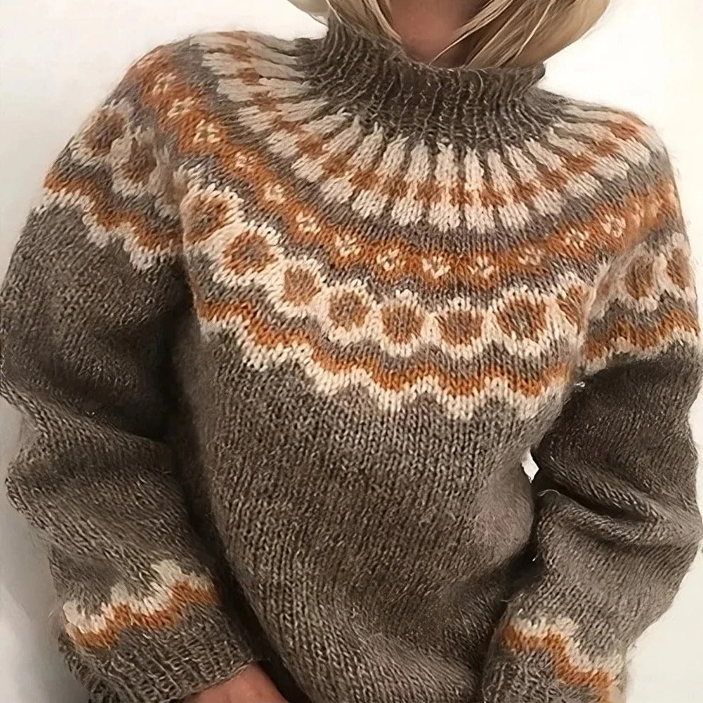 Wool Turtleneck Sweater with Dual Fiber Insulation and Breathable Temperature Control