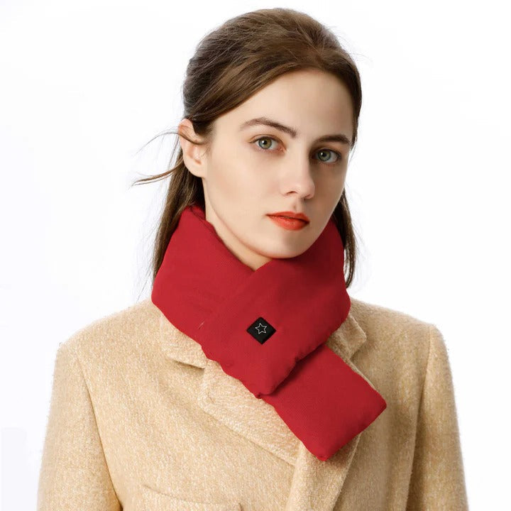 Heated Scarf with Three Heat Settings and Power Bank Connection