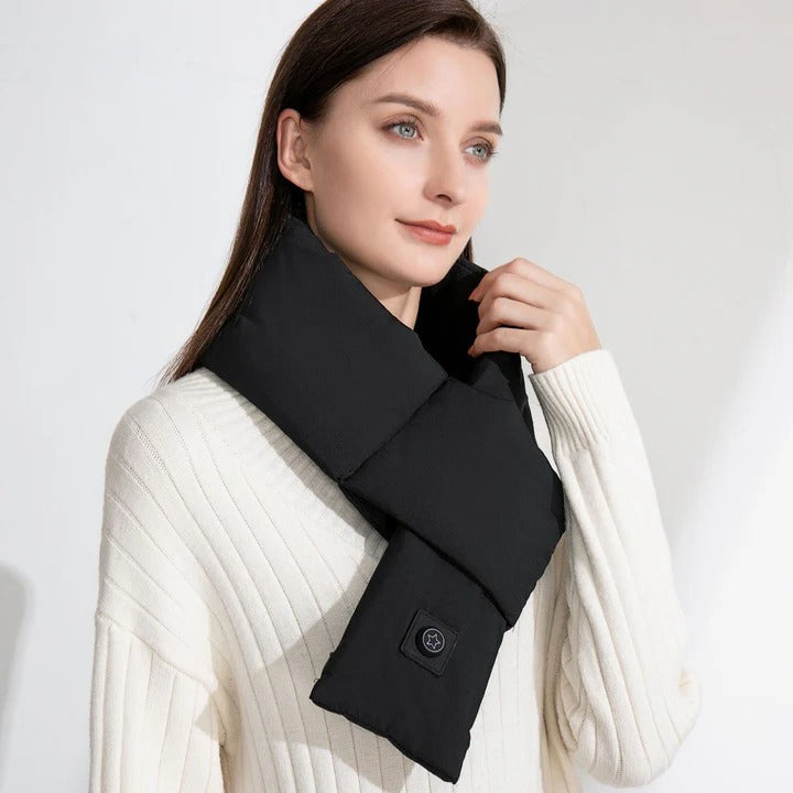 Heated Scarf with Three Heat Settings and Power Bank Connection