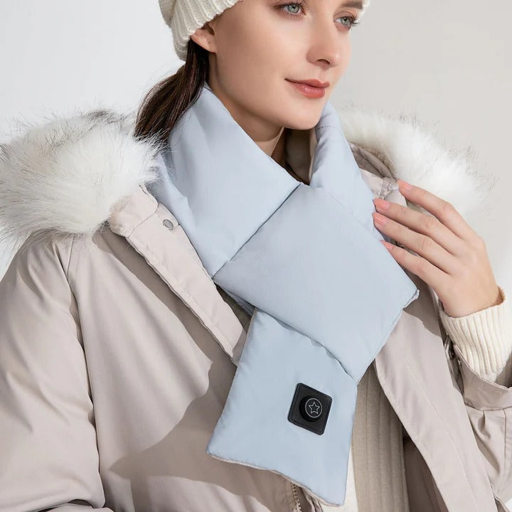 Heated Scarf with Three Heat Settings and Power Bank Connection