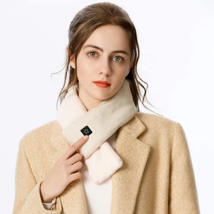 Heated Scarf with Three Heat Settings and Power Bank Connection