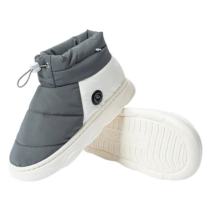 Heated Slippers with Rechargeable System and Three Temperature Settings, Non-Slip Sole