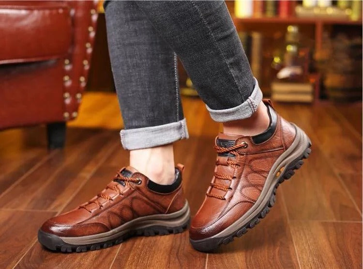 Mens Lace Up Shoes with Arch Support and Breathable Mesh Non Slip Rubber Sole
