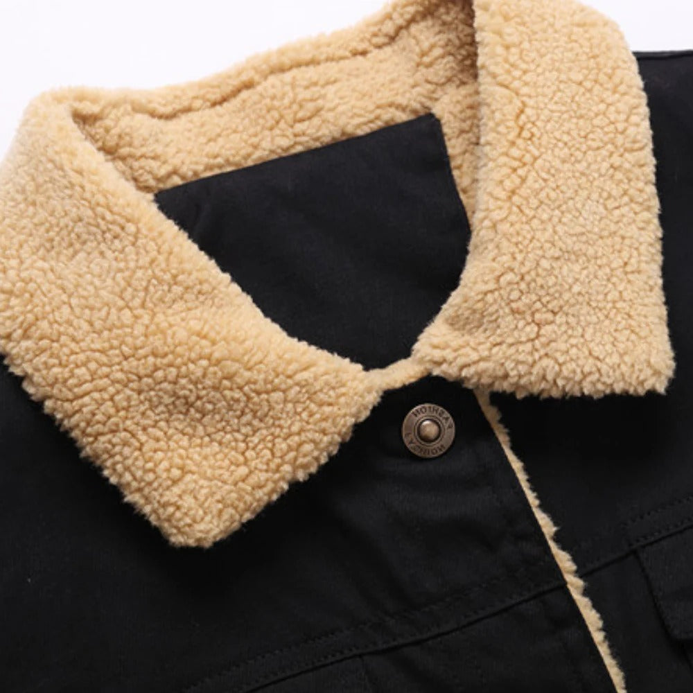 Men's Bomber Jacket with Ribbed Knit Trim and Front Zipper, Vintage Winter Style