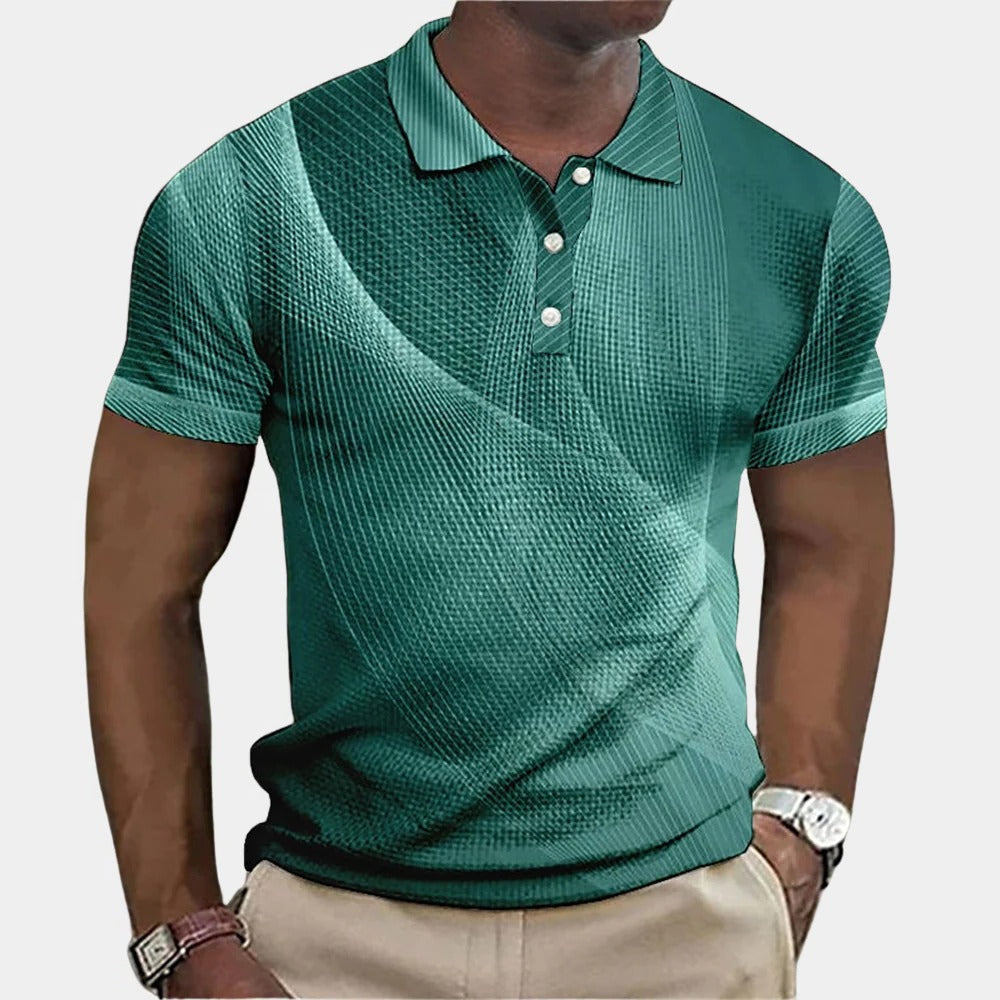 Men's Polo Shirt with Embroidered Chest Detail and Classic Fit