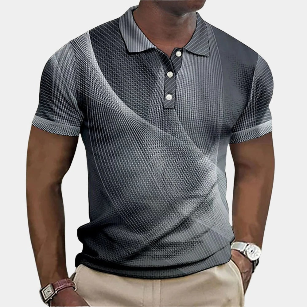 Men's Polo Shirt with Embroidered Chest Detail and Classic Fit
