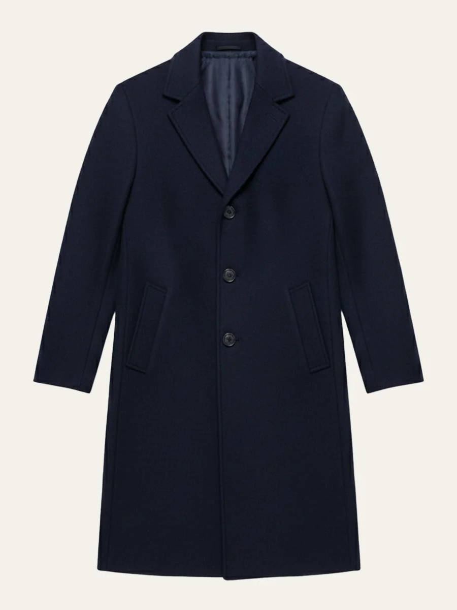 Men's Wool Overcoat, Classic Elegant Winter Coat, Warm Formal Outerwear