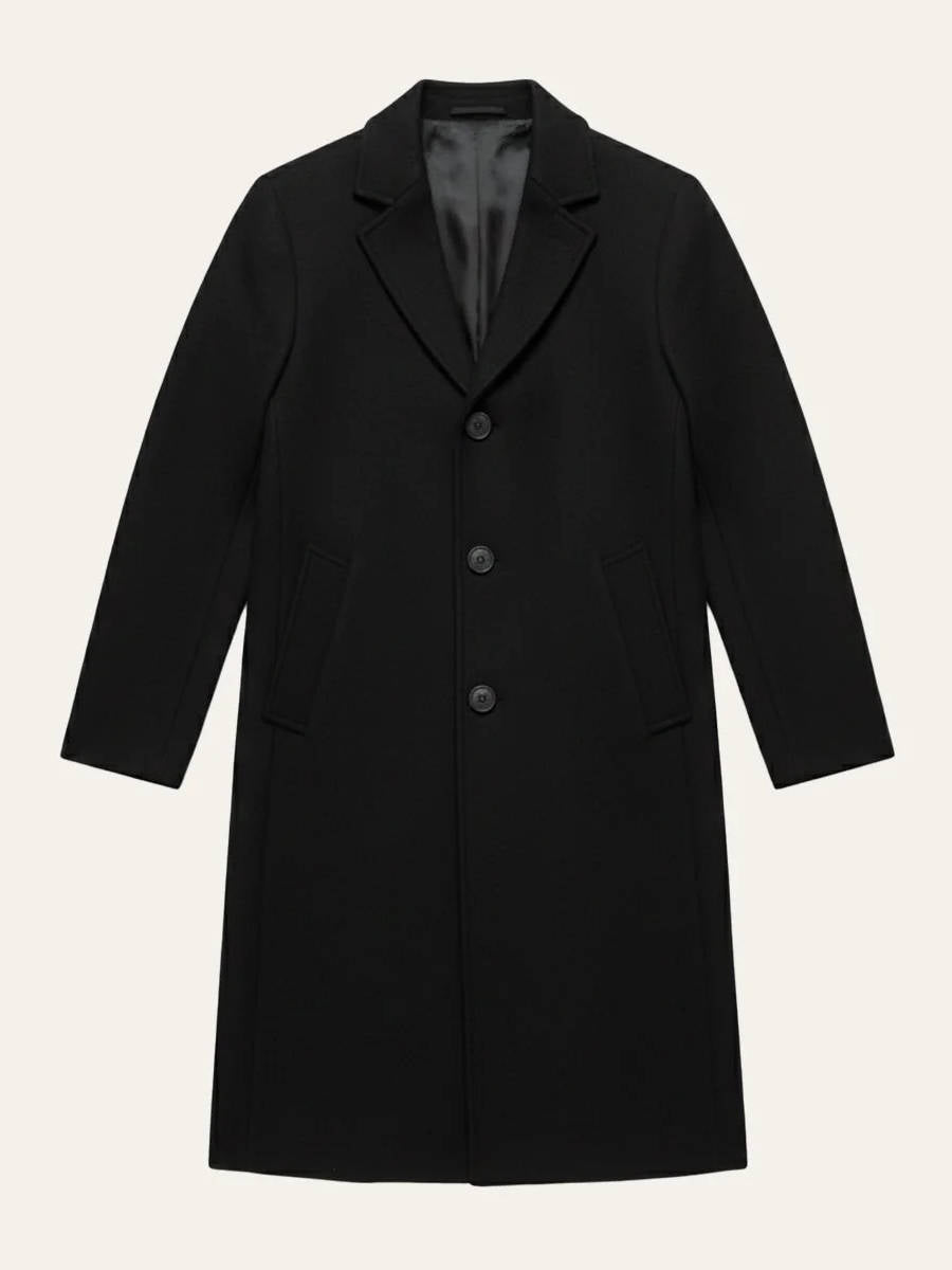 Men's Wool Overcoat, Classic Elegant Winter Coat, Warm Formal Outerwear