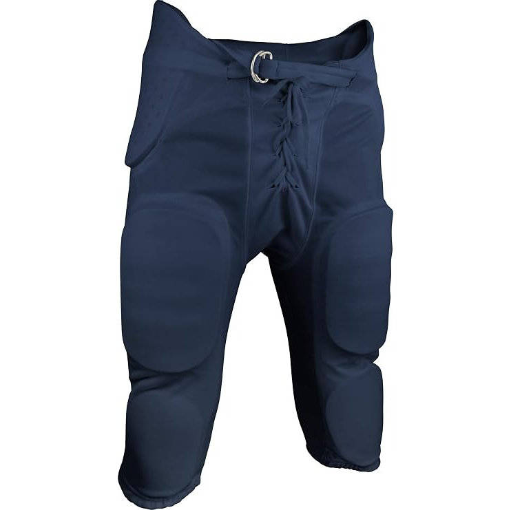 Mens Double Knit Integrated Football Practice Pants, Adult Padded Football Pants