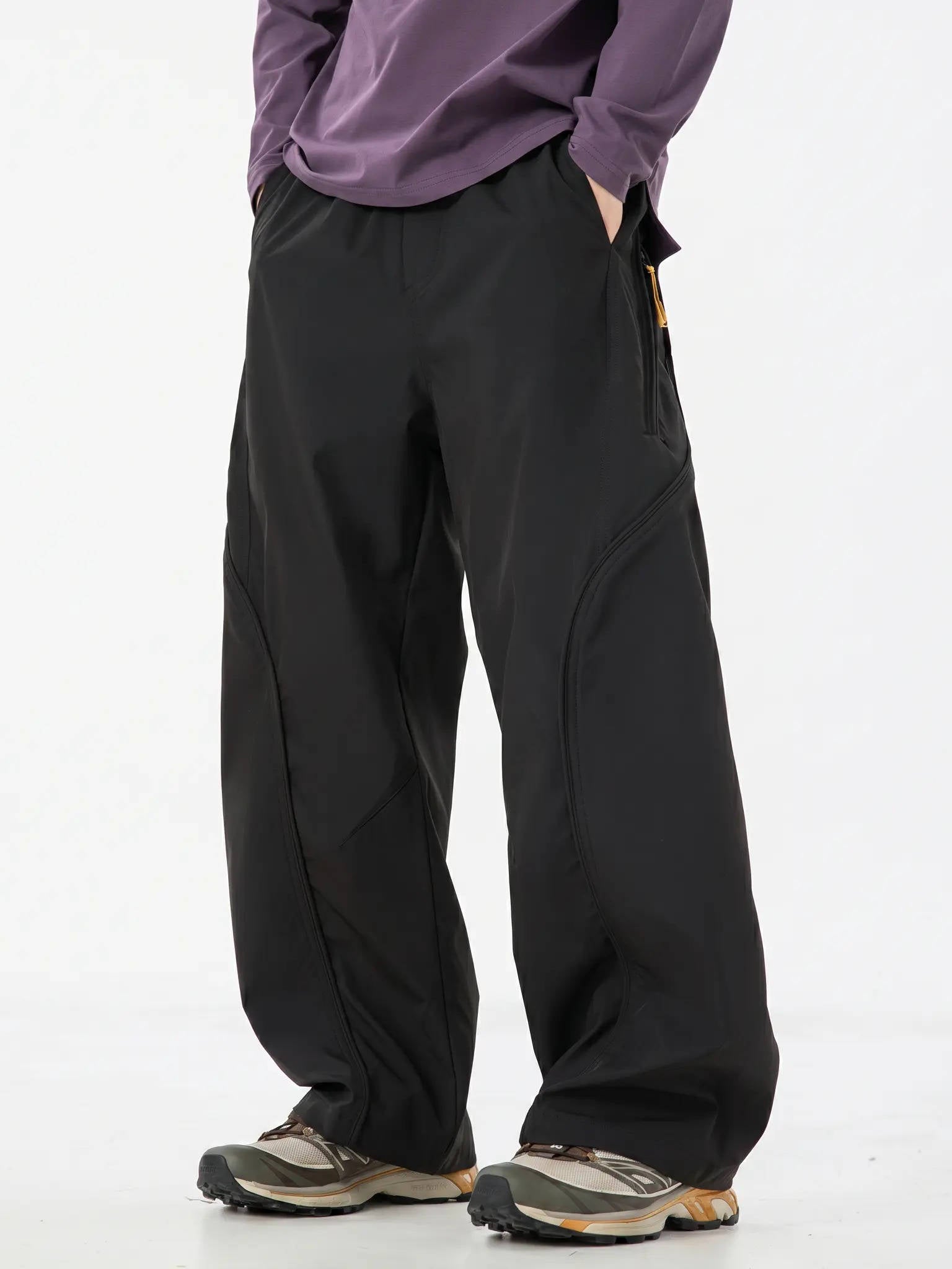 Unisex Water Resistant Cargo Pants, Lightweight Breathable Hiking Pants, Expandable Straight Fit Outdoor Trousers