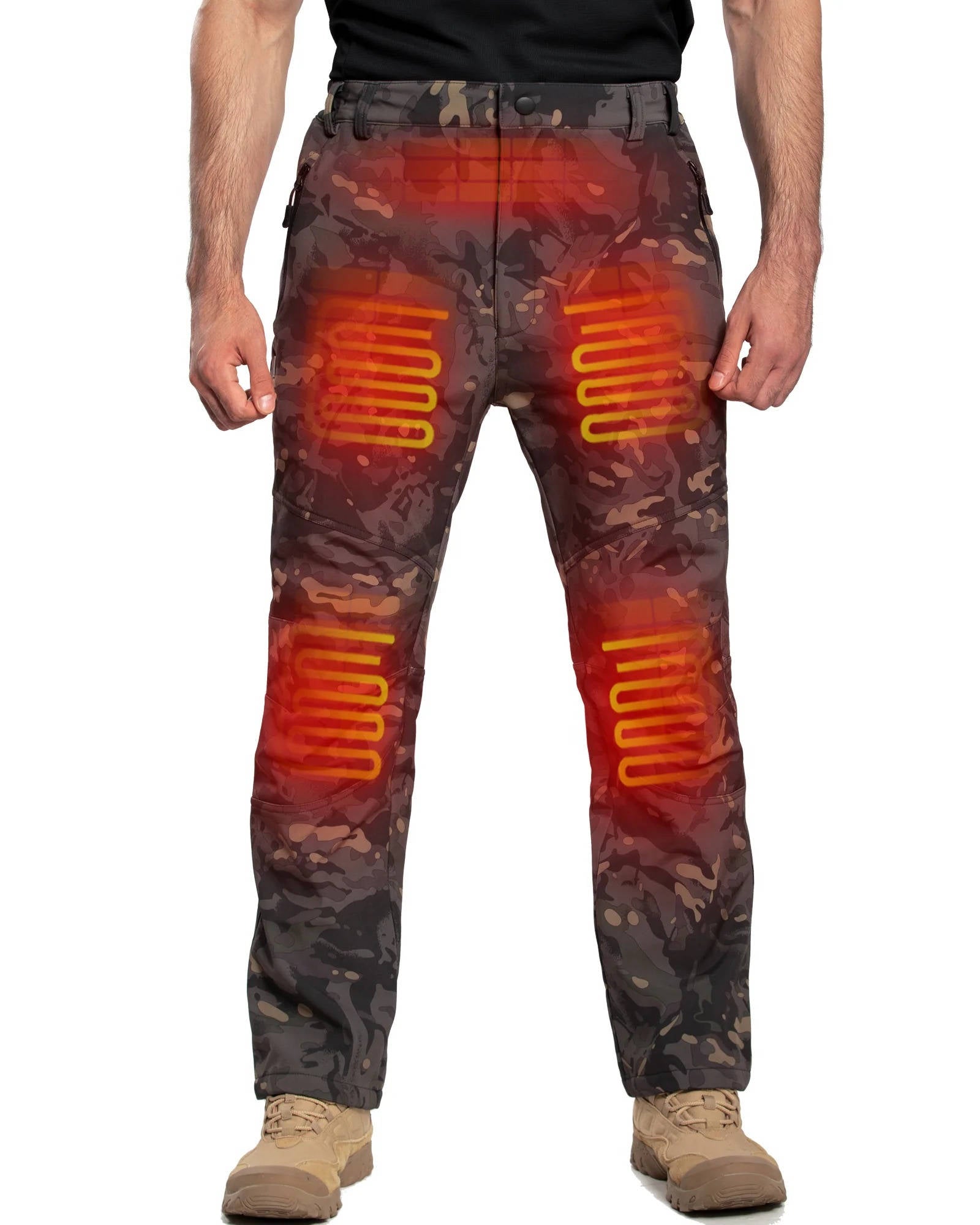 Men's Heated hunting Pants, 12V Battery Powered, Warm Winter Pants for Cold Weather