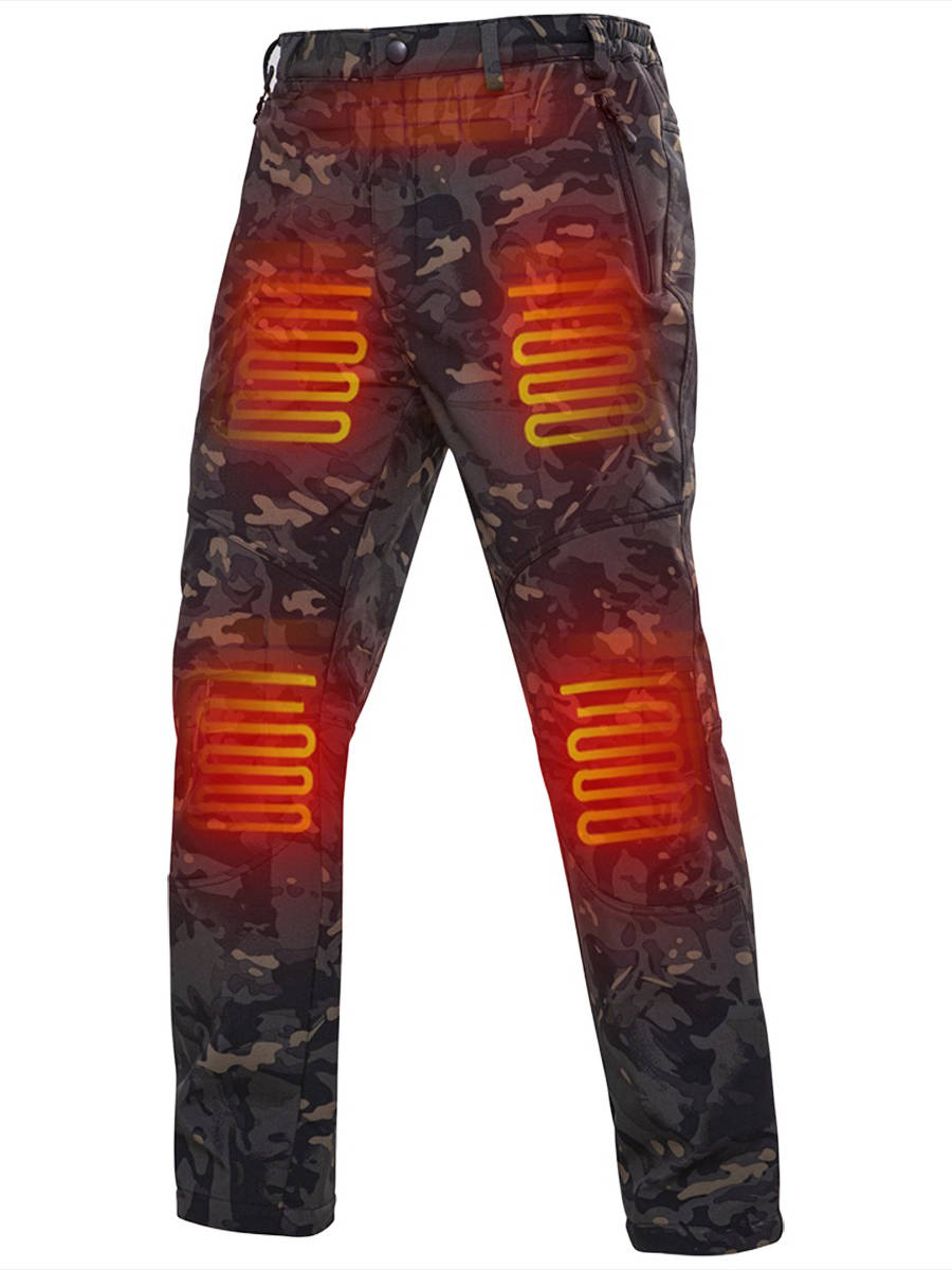 Men's Heated hunting Pants, 12V Battery Powered, Warm Winter Pants for Cold Weather