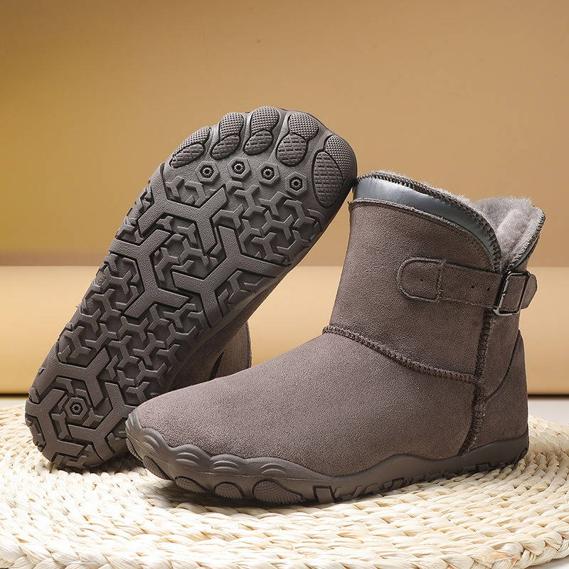 Winter Barefoot Boots, Waterproof Fur Lined Snow Boots with Wide Toe Box and Zero Drop Non Slip Sole for Men and Women