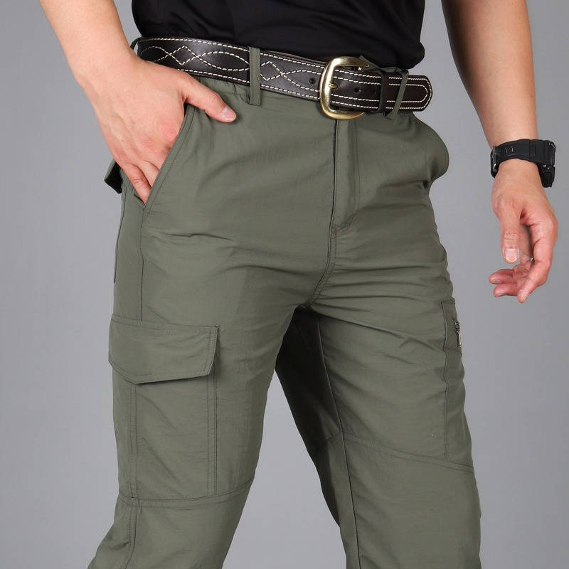 Mens Weatherproof Work Pants, Waterproof Lightweight Cargo Pants, Durable Outdoor Utility Trousers