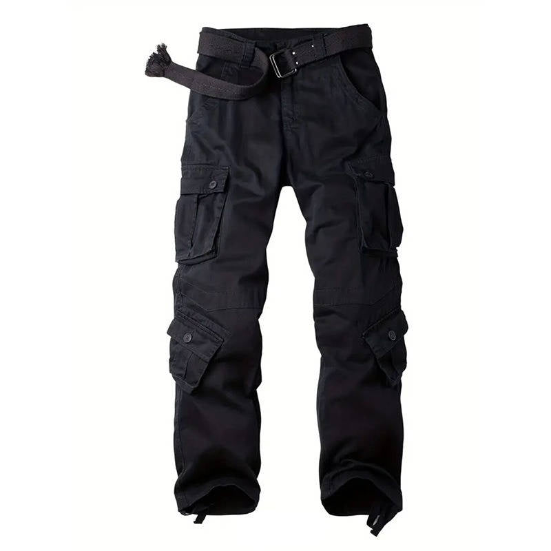 Mens Camouflage Cargo Pants, Cotton Tactical Ripstop Work Pants with 8 Pockets
