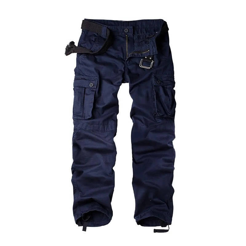 Mens Camouflage Cargo Pants, Cotton Tactical Ripstop Work Pants with 8 Pockets