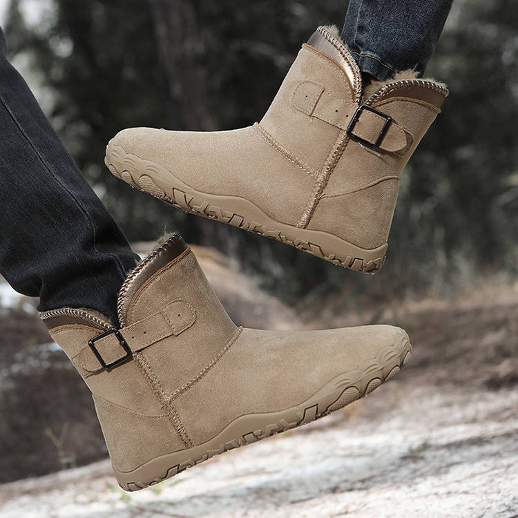 Winter Barefoot Boots, Waterproof Fur Lined Snow Boots with Wide Toe Box and Zero Drop Non Slip Sole for Men and Women
