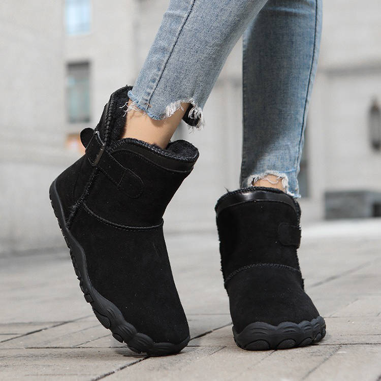 Winter Barefoot Boots, Waterproof Fur Lined Snow Boots with Wide Toe Box and Zero Drop Non Slip Sole for Men and Women