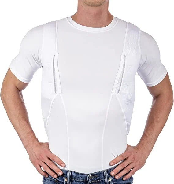 Mens Tactical Shirt, Stealth Carry Tee for Outdoor Work and Everyday Utility Wear