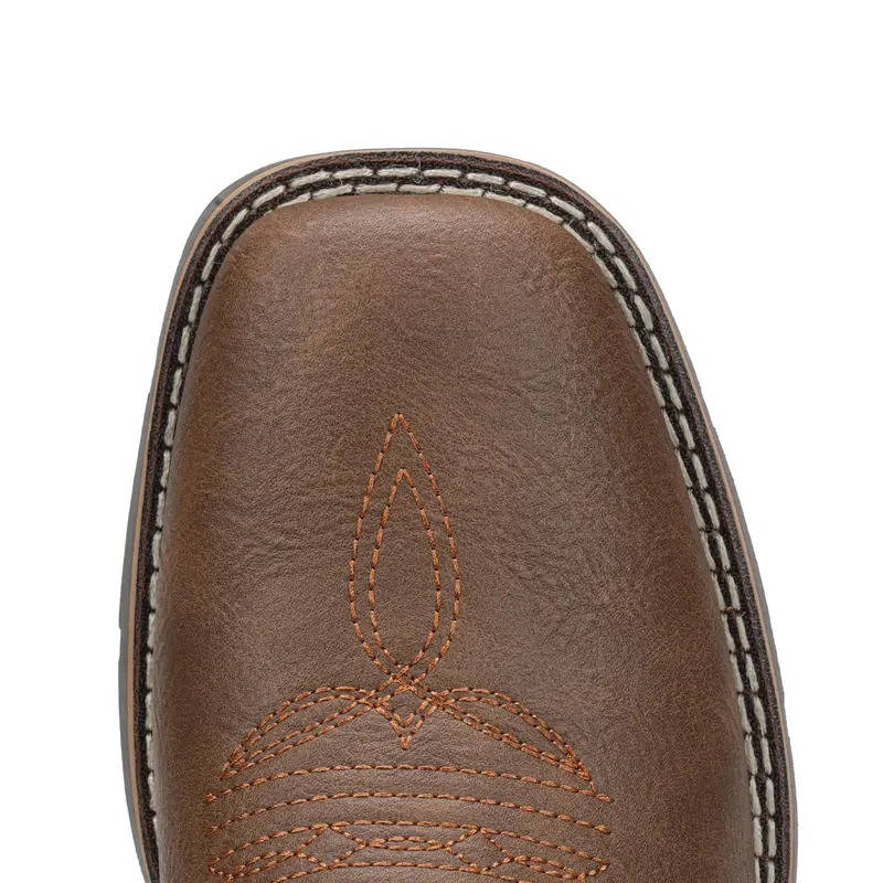 Mens Cowboy Boots, Western Boots with Embroidered Design, Slip Resistant Square Toe Chunky Heel Ankle Boots