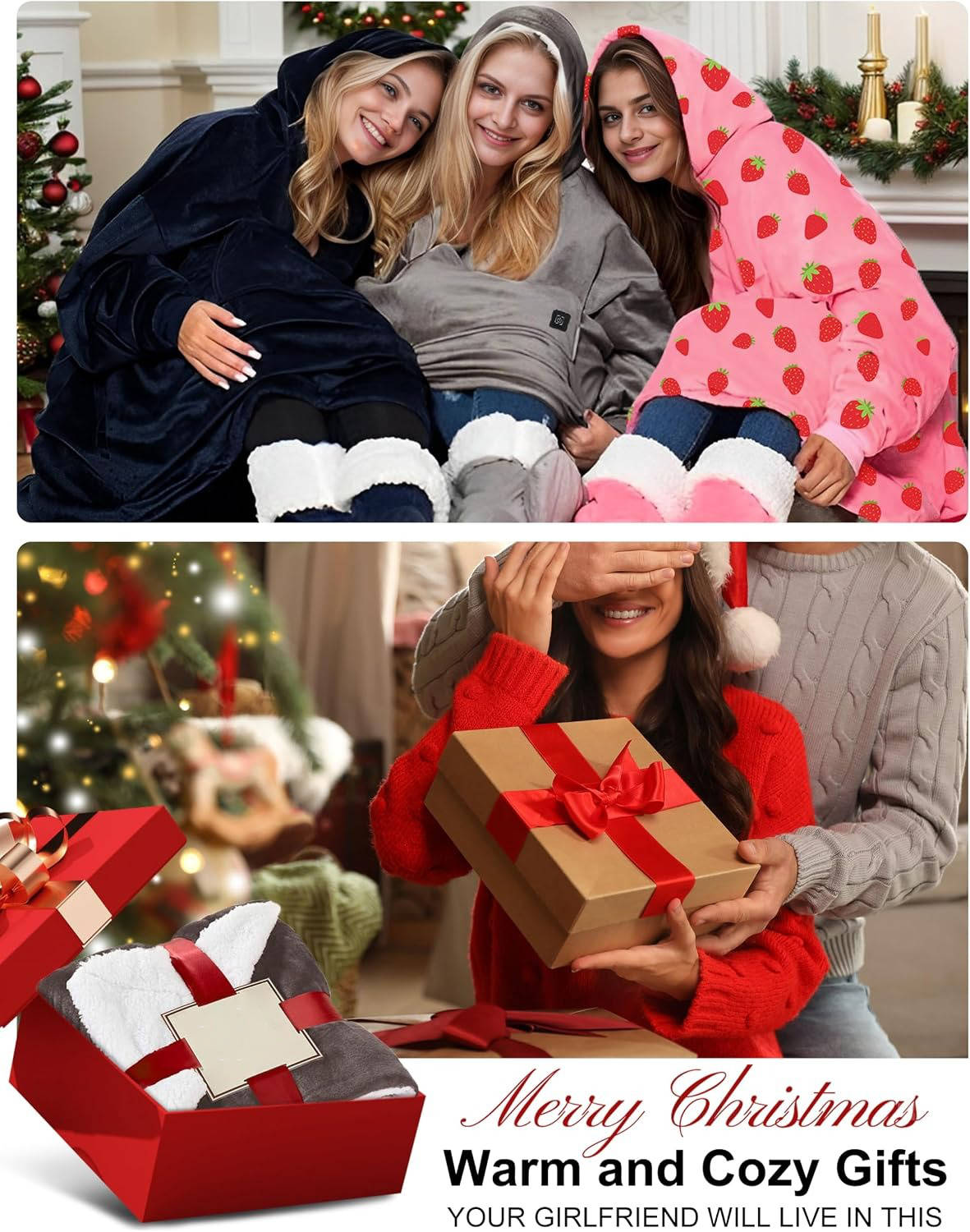 Wearable Heated Blanket, Cordless Oversized Heated Hoodie Sweatshirt for Cozy Cold Weather Comfort