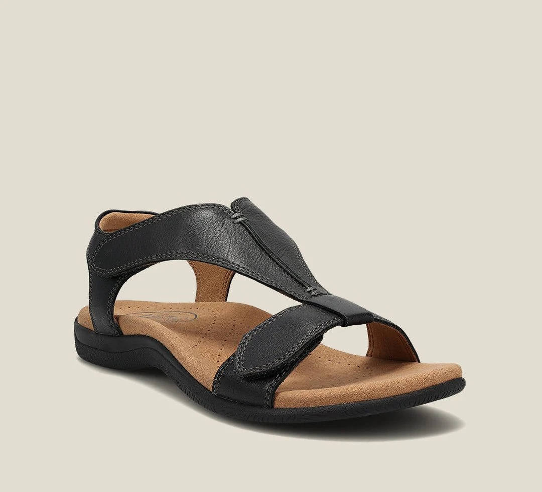 Orthopedic Vegan Leather Sandals, Arch Support Comfort Sandals for Walking and Daily Use