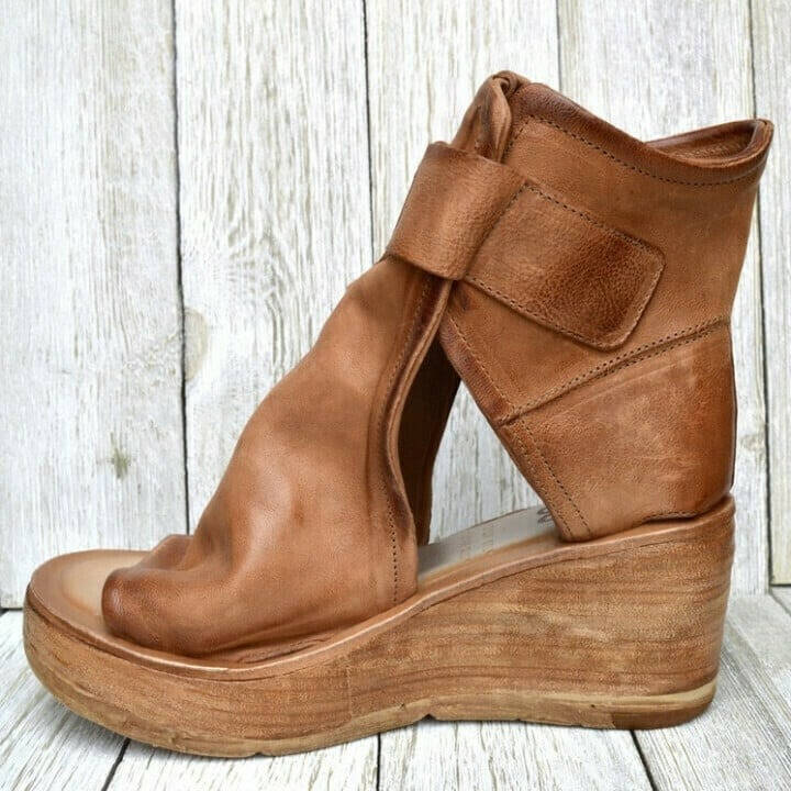 Leather Comfort Sandals, Wedge Sandals for Everyday Wear and Casual Style