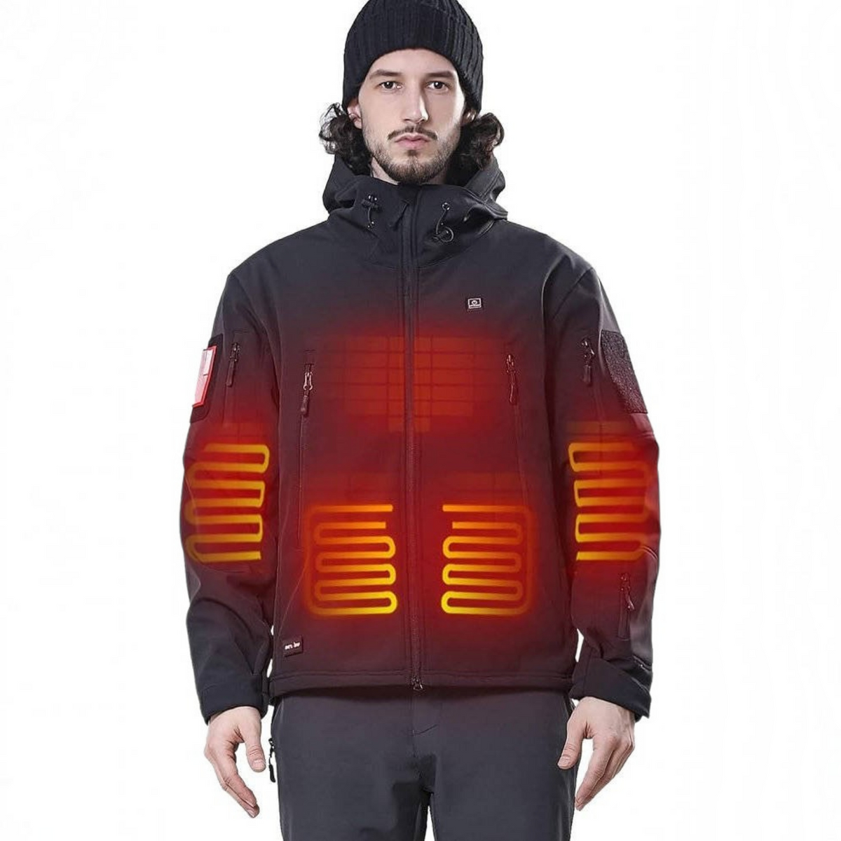 Heated Jacket for Men, 12V Battery Powered Electric Heated Coat for Outdoor Winter Use