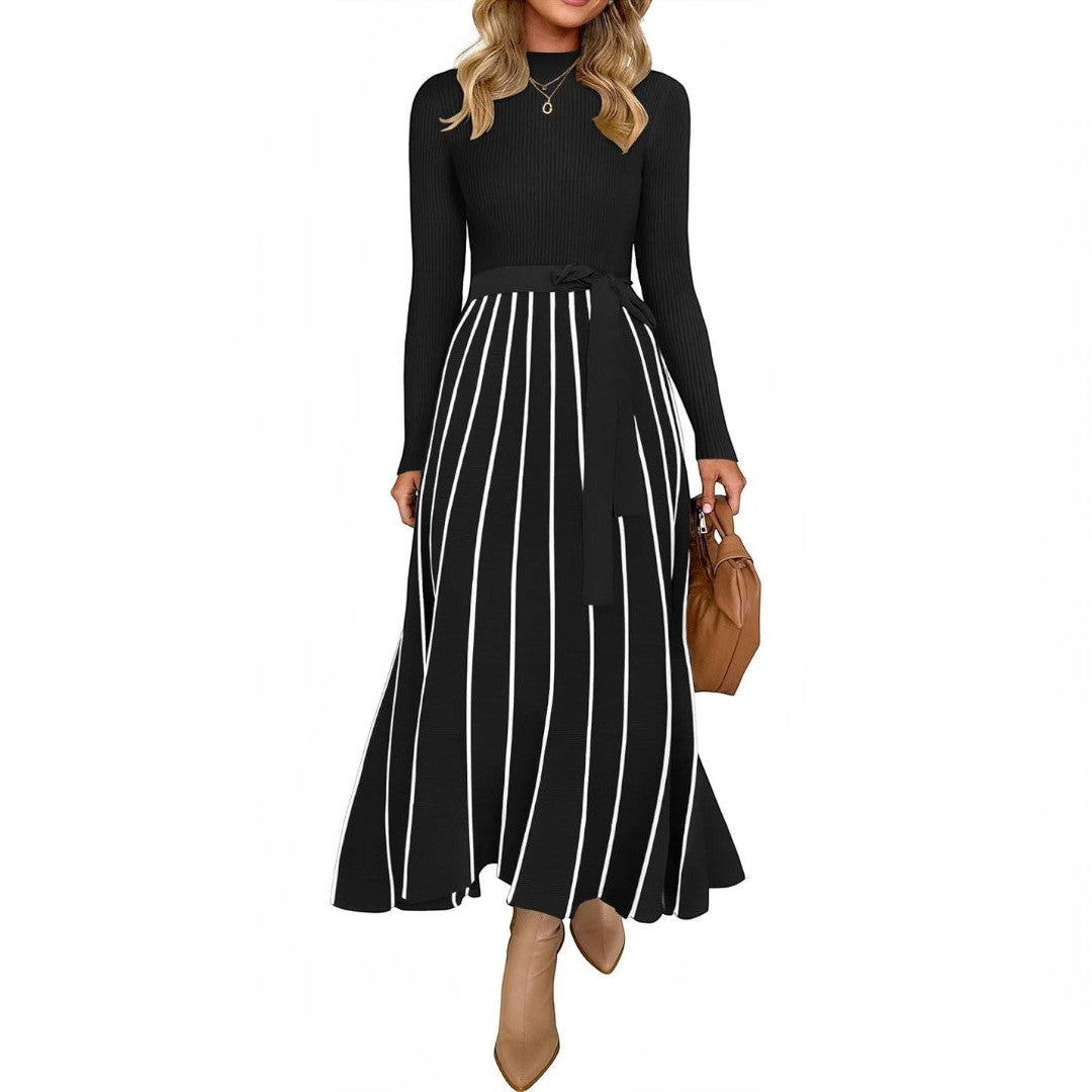 Womens Sweater Maxi Dress, Long Sleeve Fall Dress, Cozy Knit Winter Occasion Wear