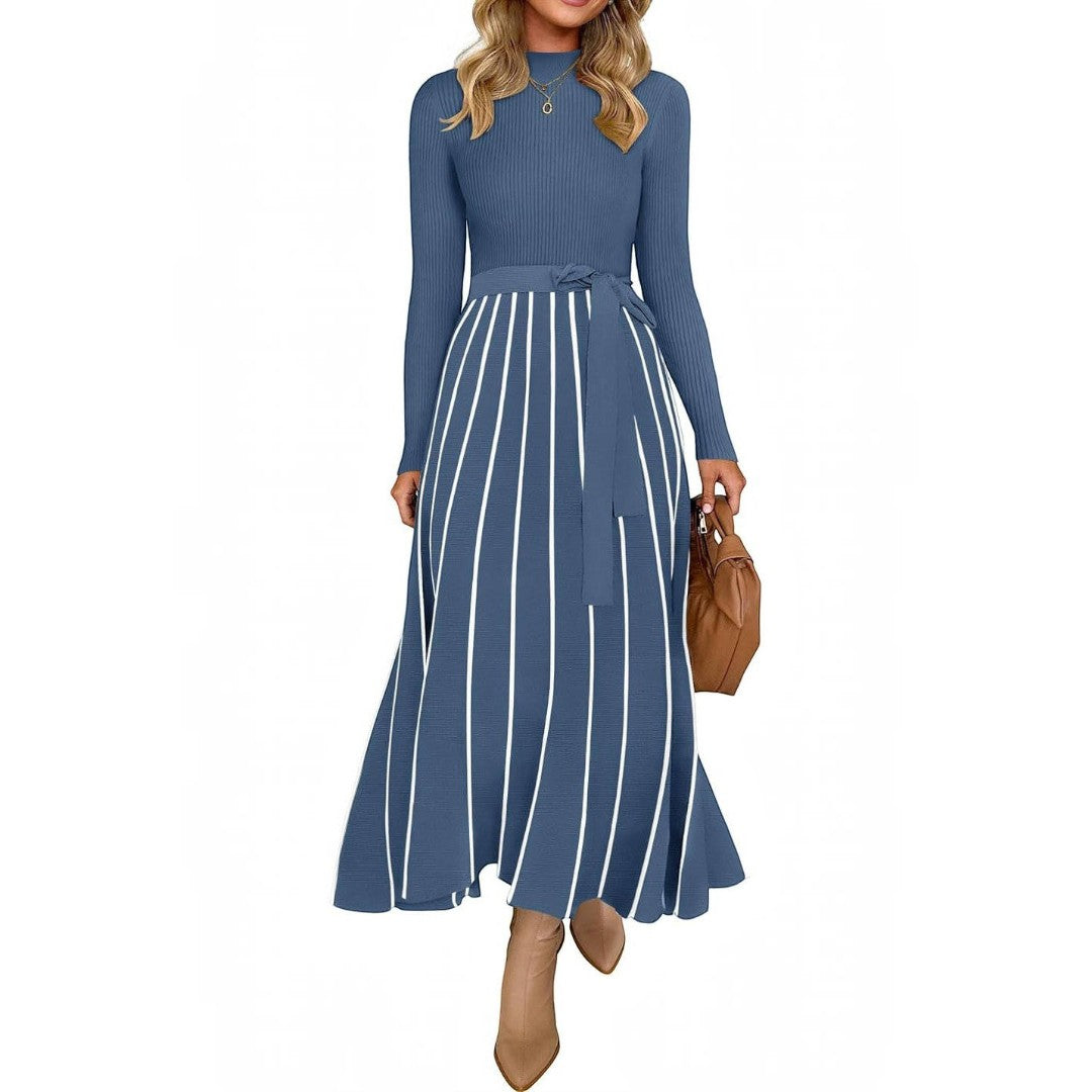 Womens Sweater Maxi Dress, Long Sleeve Fall Dress, Cozy Knit Winter Occasion Wear