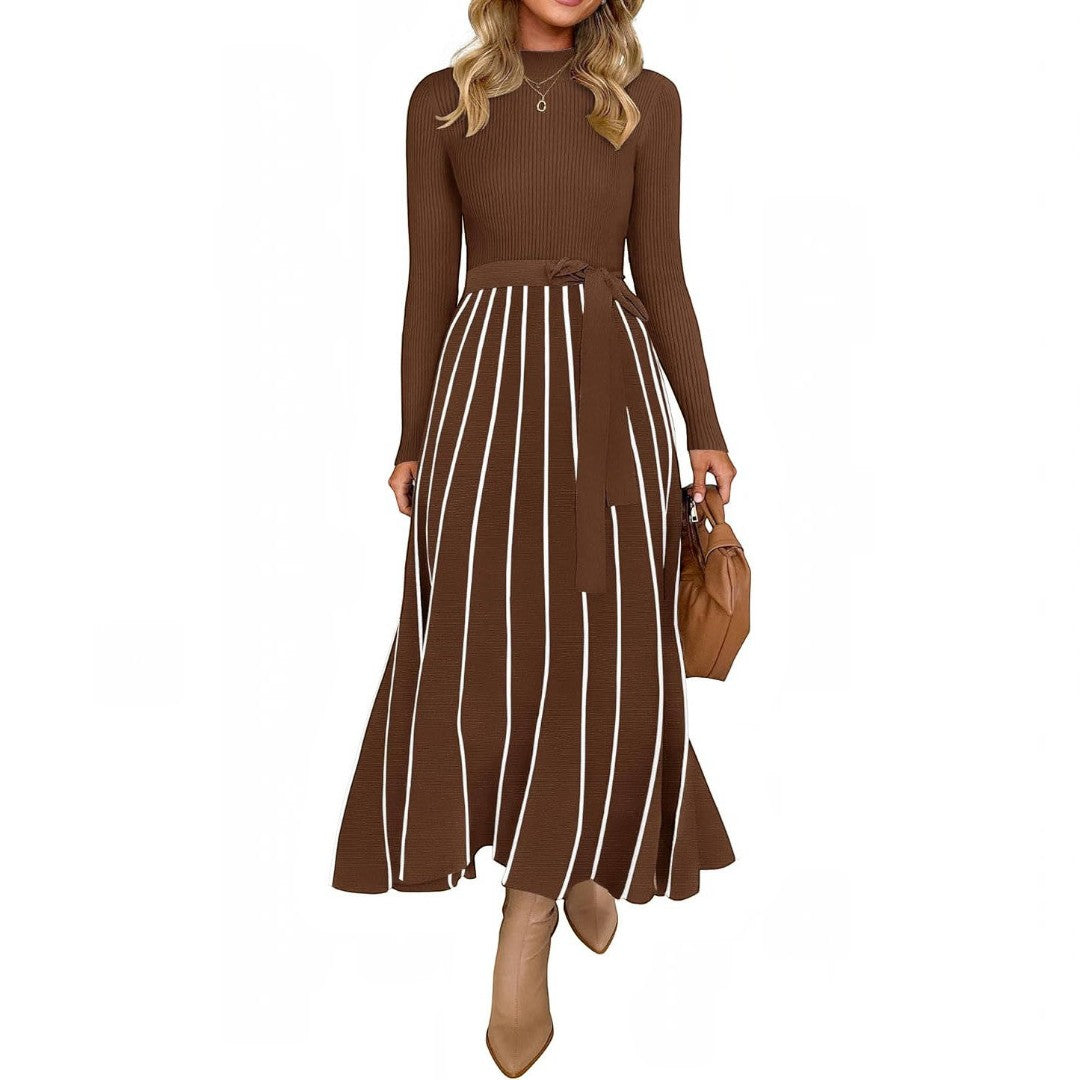 Womens Sweater Maxi Dress, Long Sleeve Fall Dress, Cozy Knit Winter Occasion Wear